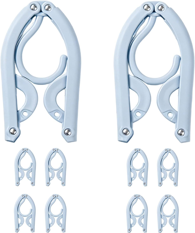 10 Pcs Travel Hangers, Portable Folding Clothes Hangers, Lightweight Drying Rack