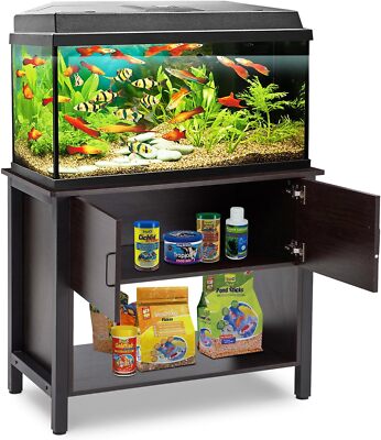 40 Gallon Aquarium Stand Metal Fish Tank Stand with Cabinet,