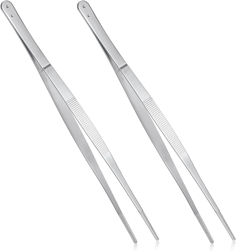 2Pcs Kitchen Tweezers for Cooking Stainless Steel Cook Tongs for Kitchen Utensil