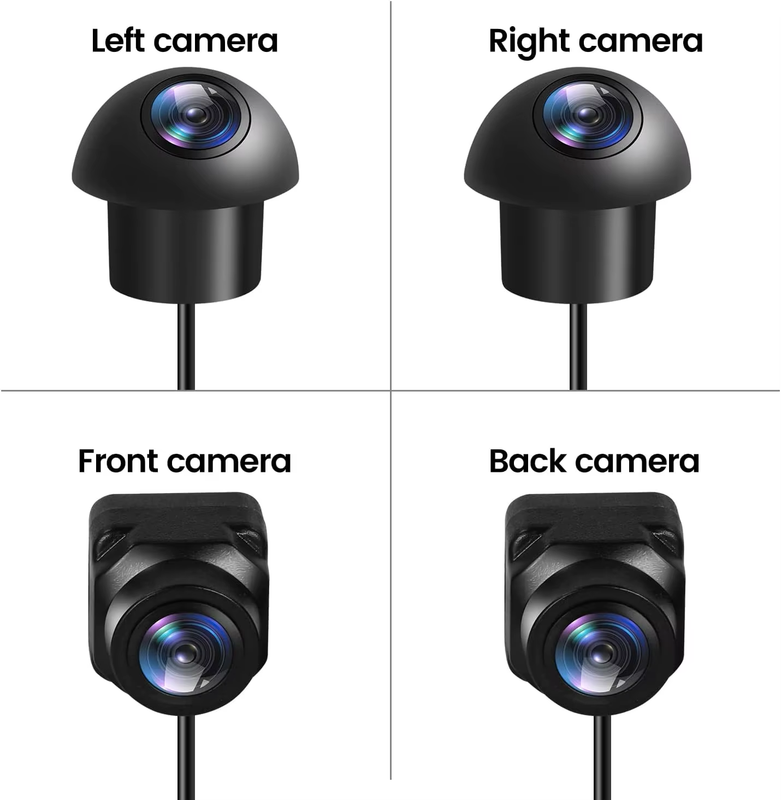 360° Panoramic Car Camera System - 1080P HD Front, Rear, Left, and Right Views C