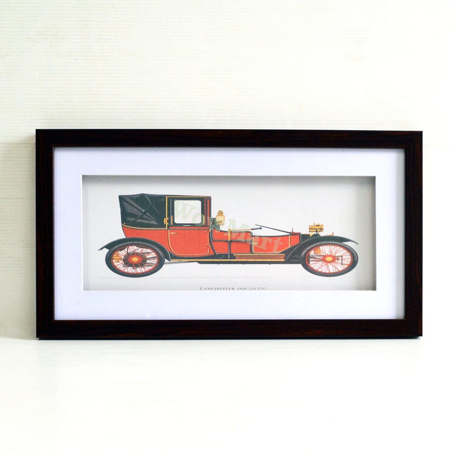 Home Decor Wall Mounted Old Classic Car Picture Frame 43cm x 23cm in 6