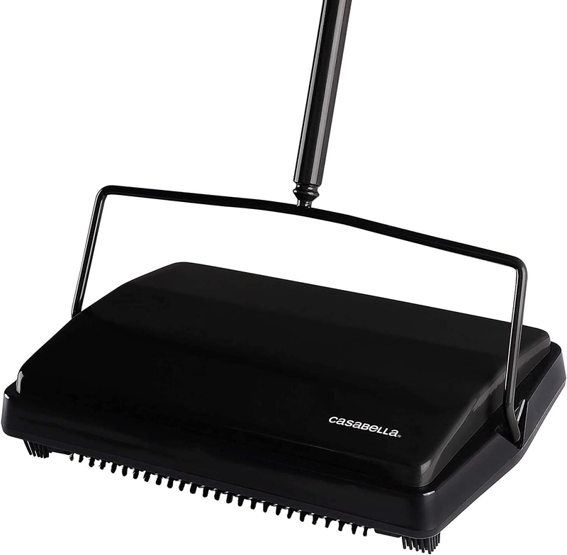 Carpet Sweeper 11" Electrostatic Floor Cleaner - Black