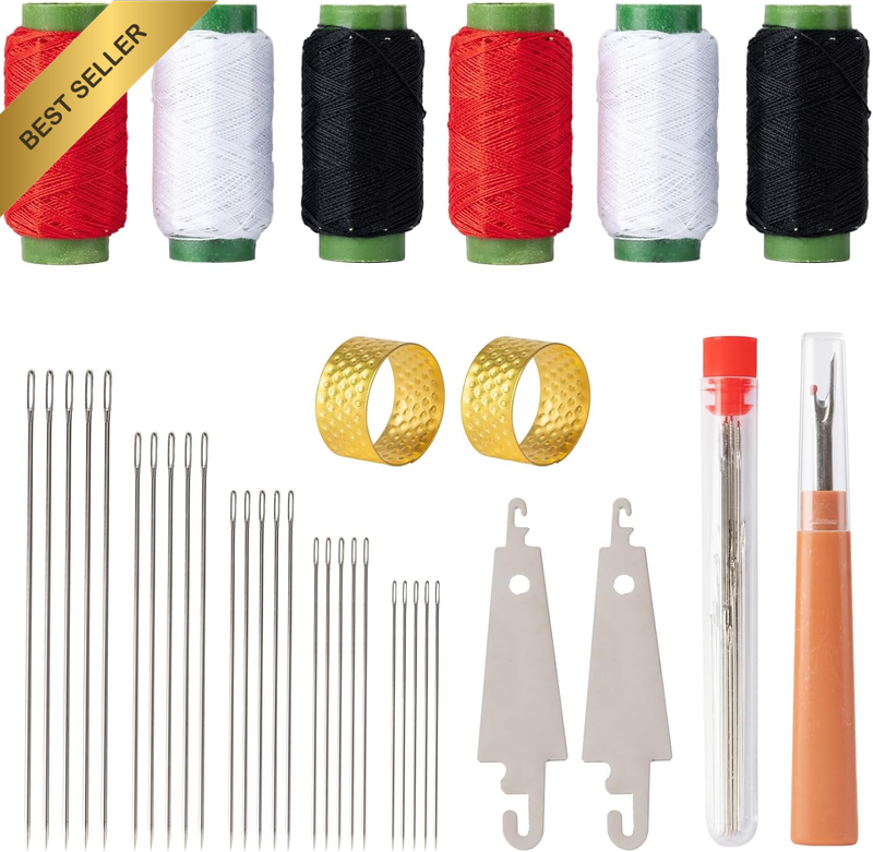 37 Pieces Sewing Kit, Household Quilting Set, Stainless Steel Needles and Thread