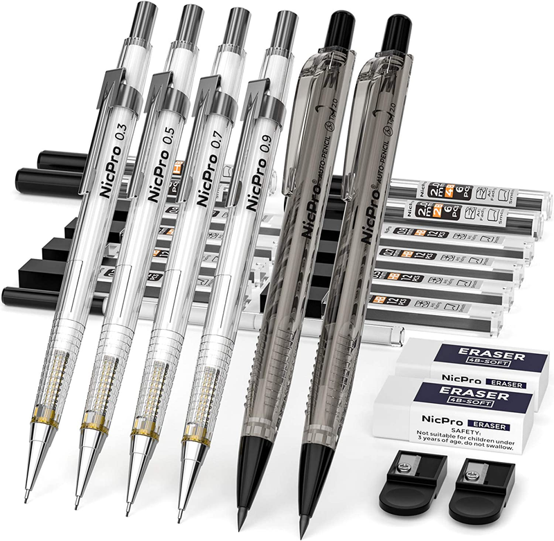 S Set With Case, Drafting Pencil 0.3 & 0.5 & 0