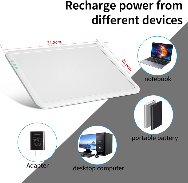 A4 Rechargeable Led Super Bright Light Pad Powered by 3500mAh Lithium Battery fo