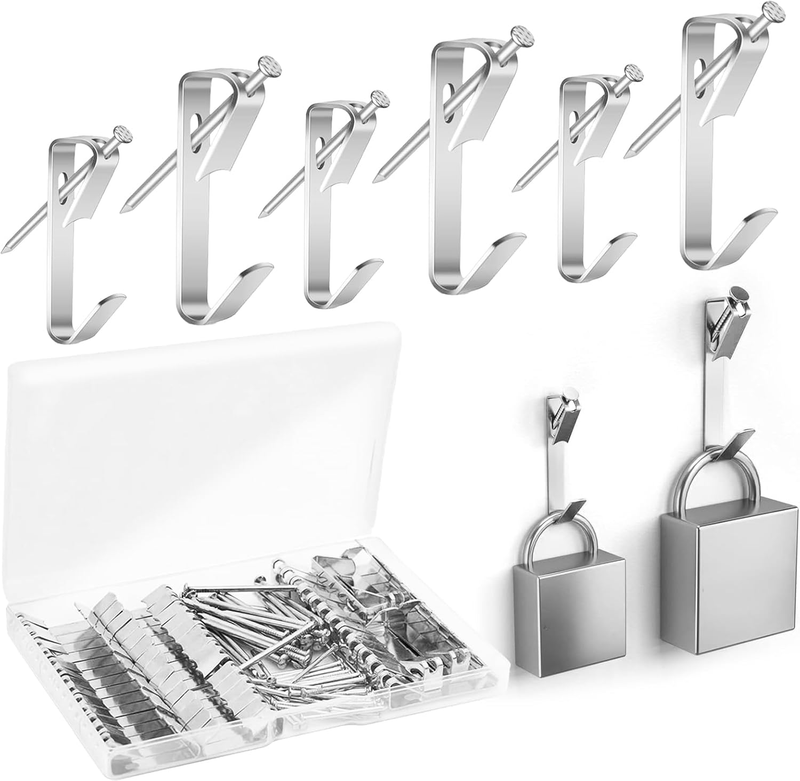 Picture Hangers, 100 Pieces Picture Hanging Kit Including 30Lb and 50Lb Picture