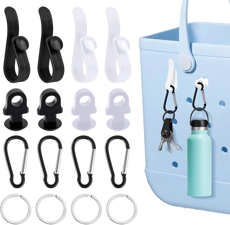 12 Pcs Hooks Compatible for Bog Bags Inserts Accessories for Key Holder Charms O