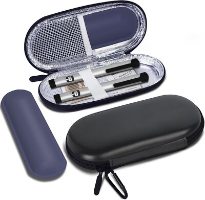 Insulin Pen Cooler Travel Case Diabetic Medication Insulated with 2 Ice Pack NEW