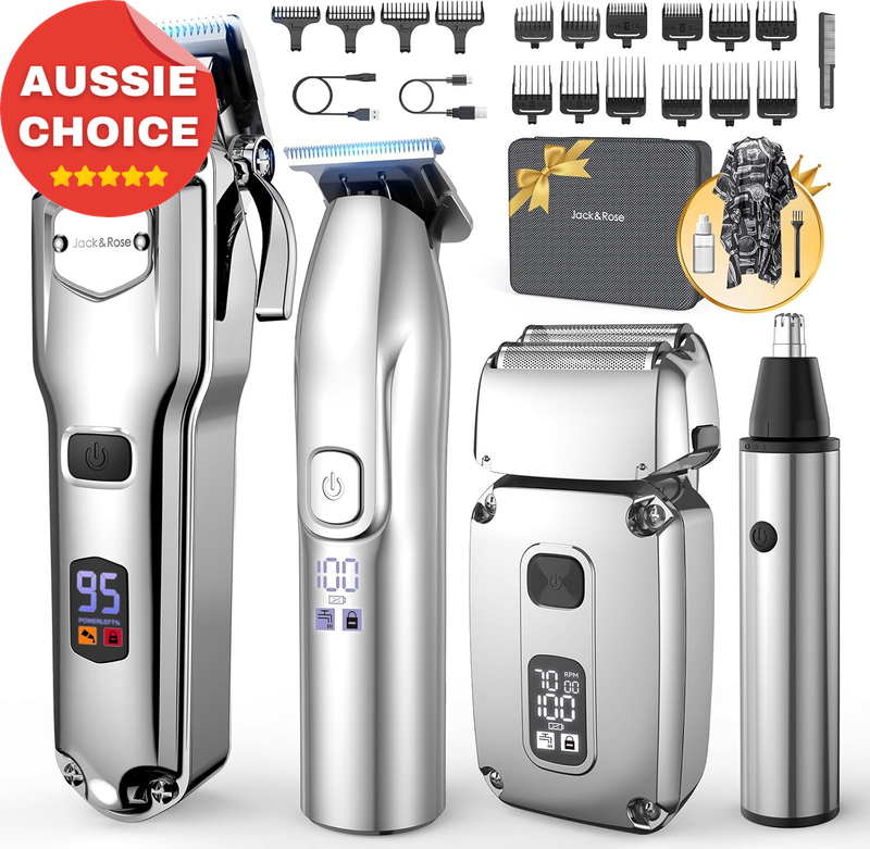 Hair Clippers Men Professional Grooming Kit Beard Trimmer Nose Hair Shaver