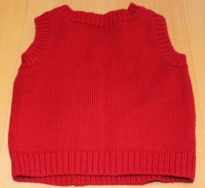 Cherokee Sweater Vest, 3-6 month, Red Cable Knit, EUC, So cute!