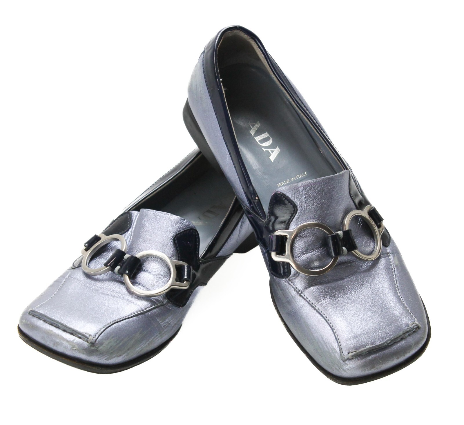 PRADA Shoes Women's EU 36 Square Toe Leather Slip On Shiny PRADA Shoes Women's EU 36 Square Toe Leather Slip On Shiny
