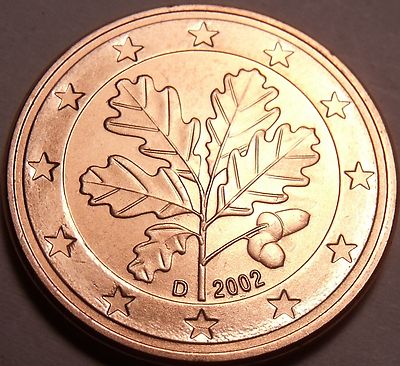 国内最安値！ 5 2002-D Germany Unc Gem Euro Mint Leaves~Munich Cents~Oak 洋楽