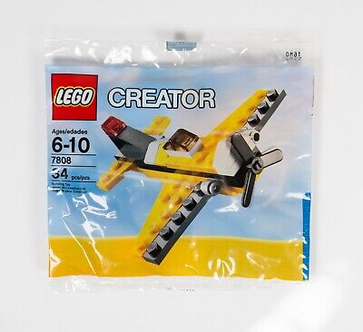 Lego Creator Yellow Plane Polybag 7808 (34 Pcs) RETIRED. New/Sealed/Fast Ship