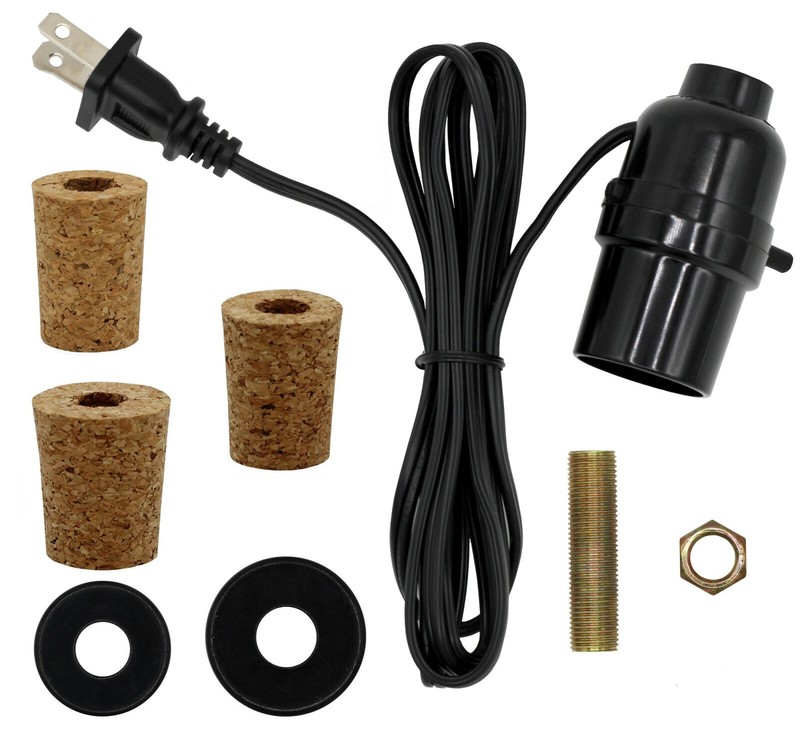 Pre-Wired Bottle Lamp Kit, Easily Convert Any Bottle Into A