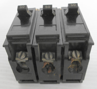 Arrow Hart Style MP Circuit Breaker 1P 50A 120/240VAC (Lot of 3)