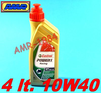 4 LITRI OLIO MOTORE CASTROL POWER 1  RACING 10W40 POWER1 RACING