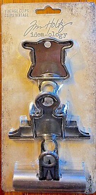 Tim Holtz Idea-ology 14 types of CLIPS, CLASPS, FASTENERS, RINGS, PINS & BINDERS