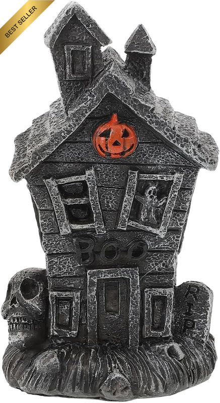 Halloween Miniature Figurine Resin Pumpkin Haunted House Ornament Micro Landscap