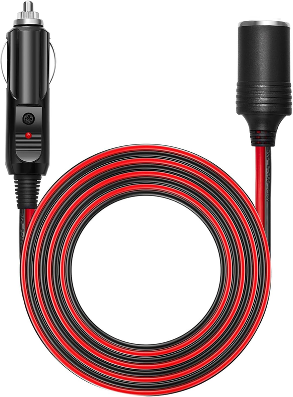 Extension Cord 12v/24v, 6ft/12ft 16awg, 15a Fuse, Heavy Du