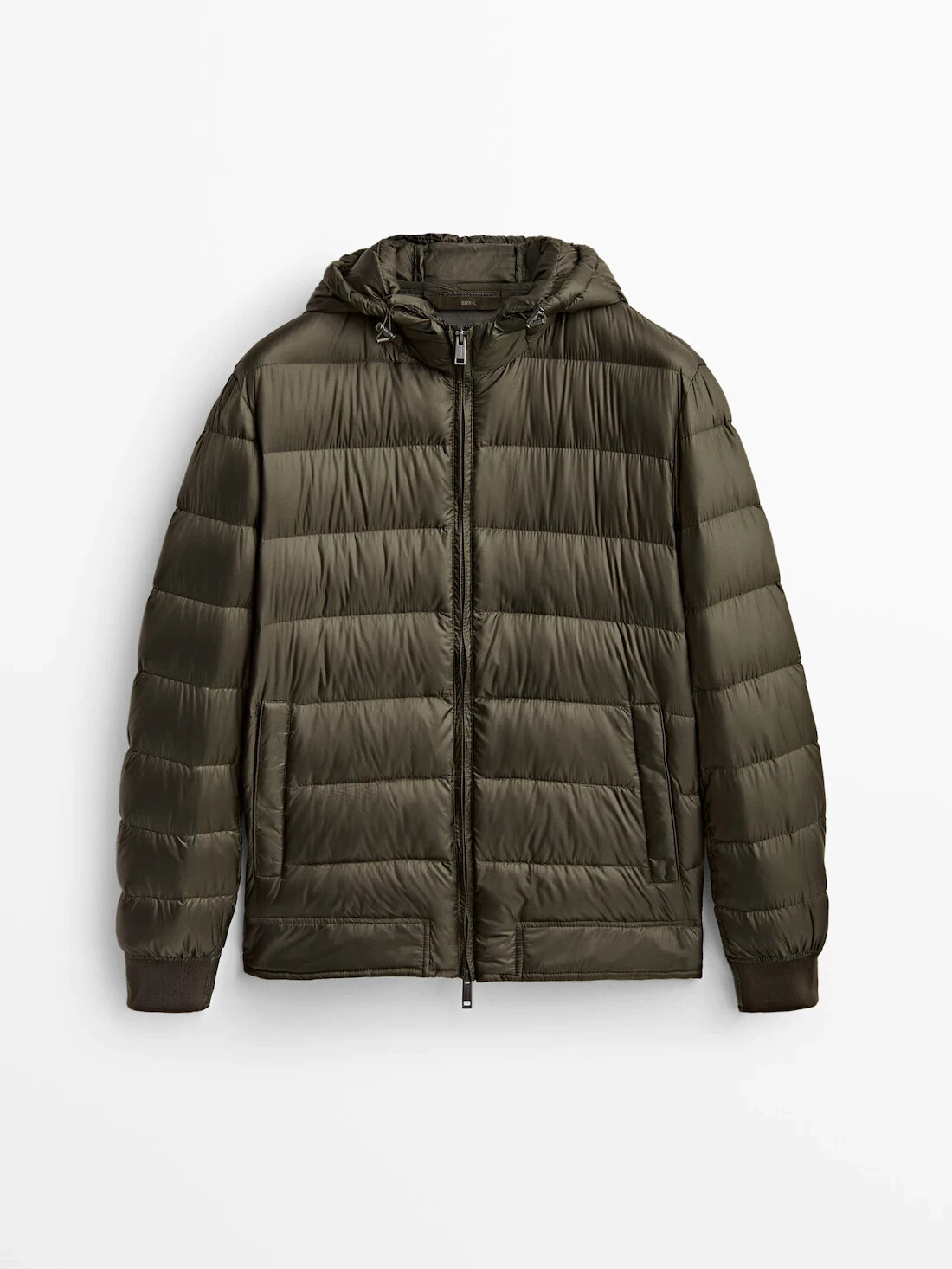 New Massimo Dutti Quilted Down Puffer Jacket Hood S