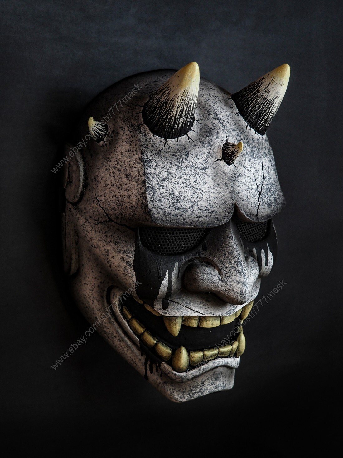 Hannya Mask Japanese Oni Kabuki Halloween Costume Samurai