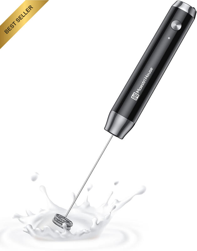 Rechargeable Milk Frother, Handheld Electric Foam Maker Waterproof Detachable St