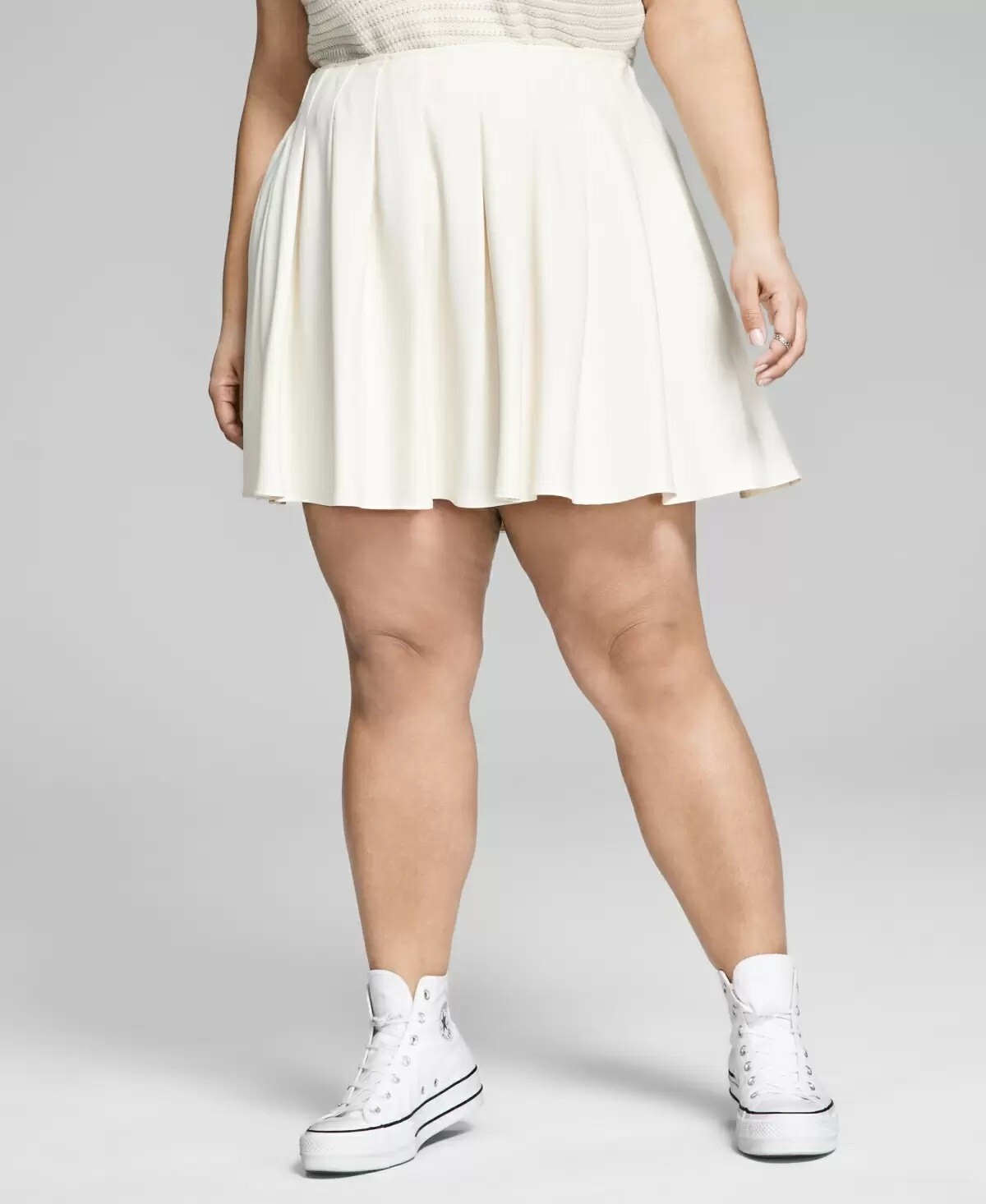 【Anyone more】Isu Mini Pleated Skirt Pants Simple Pleated Mini Skirt CY309 - Korean Women's Fashion