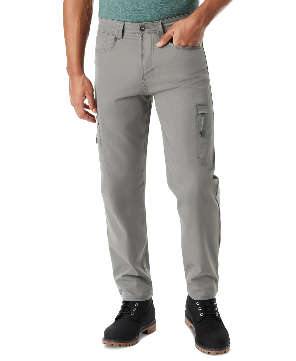 BASS OUTDOOR Essential Tech Cargo Pants Men's 40 Castor Gray Button Zip Closure - Picture 1 of 18