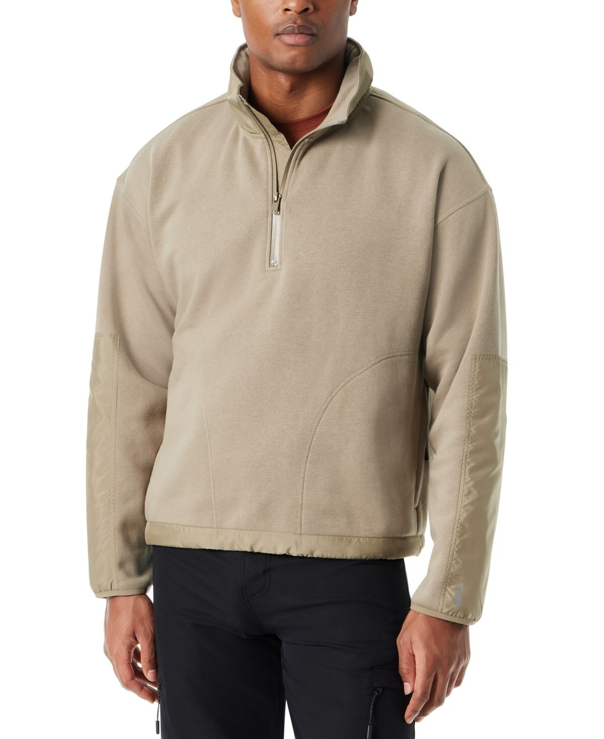BASS OUTDOOR Regular-Fit Convertible Hood 1/4-Zip Sweatshirt Men's M Overland - Picture 1 of 17