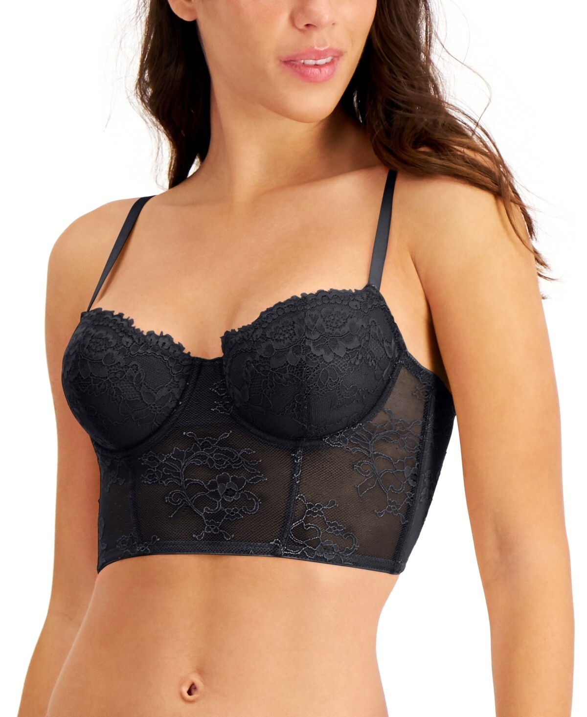 トップス MEDI LINGERIE LIKE PEPLUM BUSTIER BLACK トップス MEDI LINGERIE LIKE PEPLUM BUSTIER BLACK Amazon.com