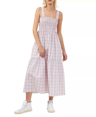 FRENCH CONNECTION Yaki Check Sun Dress 8B 1788