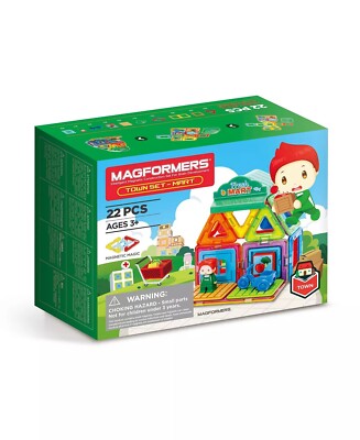 MAGFORMERS Mart 22Pc Building Set Create 3D structures from 2D nets