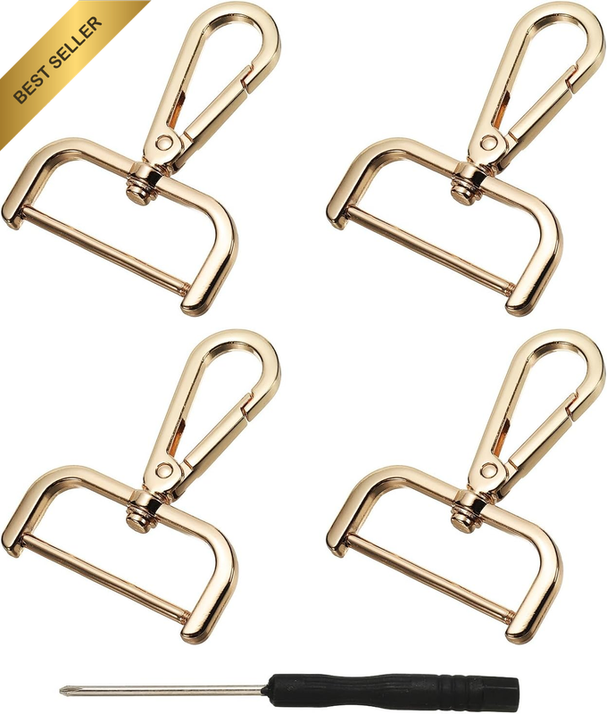 Swivel Clasps Hook, 1-1/2 Inch ID Detachable Snap Hook W/Screw Bar D Ring Claw C