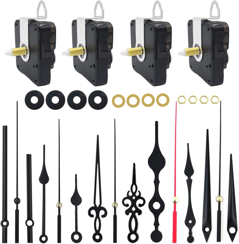Clock Hands and Motor Kit, 4 Pieces High Torque Long Shaft C