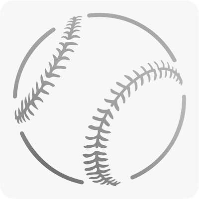 Clear Plastic Stencil - Baseball (SY242) (4''x4'' to 8''x8'' to pick from)*