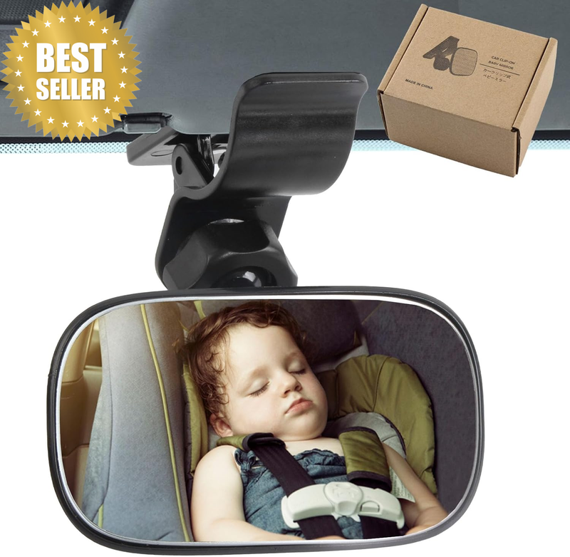 Automotive Interior Rearview Baby Mirror - Car Small Clip-On Adjustable Facing B