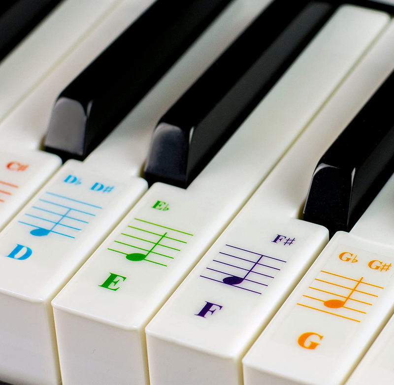 Piano Keyboard Stickers For 88/76/61/54/49/37 Key Large Lett