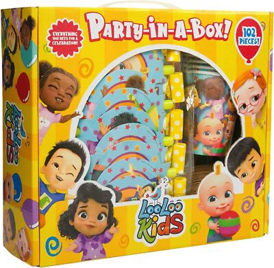 LooLoo Nursery Rhymes Party In A Box 102pc Serves 10 Kids Birthday Decor