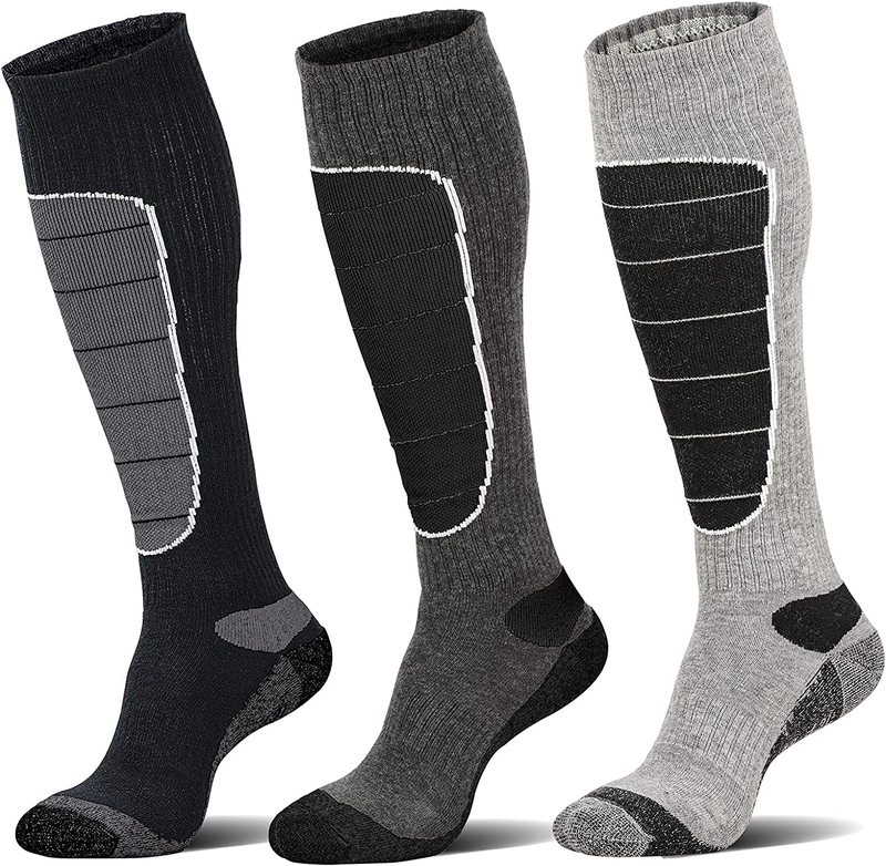 Merino Wool Ski Socks, Cold Weather Socks for Snowboarding, Snow, Winter, Therma
