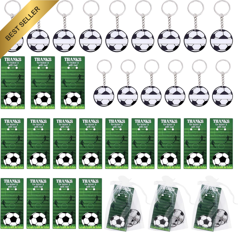 16 Sets Soccer Keychains, Acrylic Football Keychain Diy Name Keychain Sport Keyc
