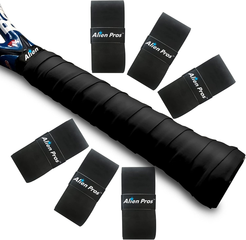 ALIEN PROS Tennis Racket Grip Tape (6 Grips) – Precut and Light Tac Feel Tennis