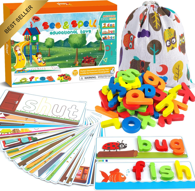 Matching Letter Game, Spelling Letter Words for Kids - See and Spell Learning Ga
