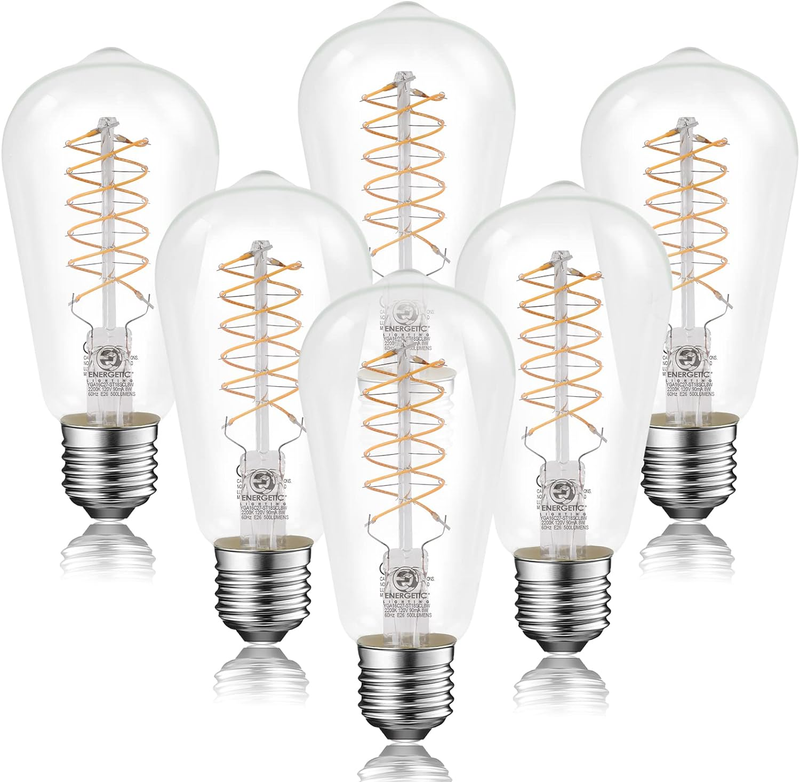 Dimmable ST18 Vintage LED Edison Bulbs, 8W Equivalent 60W, W
