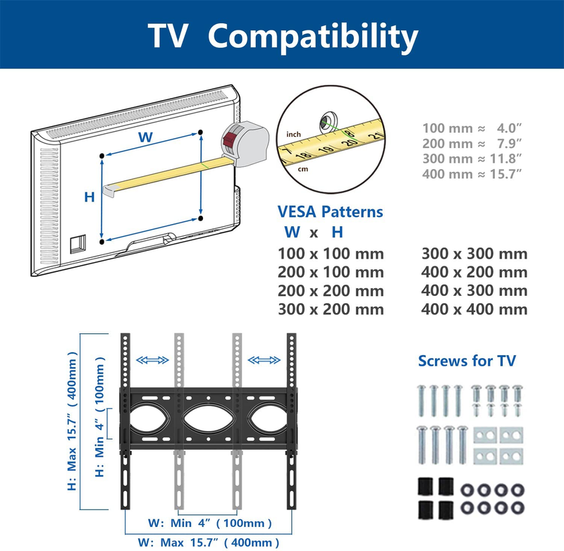 Universal Mobile TV Cart for 23-60 Inch Flat Screen Tvs up to 88Lbs, Portable Ro
