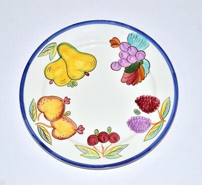 BIA Cordon Bleu LARGE ROUND SERVING PLATE / PLATTER 14'', Fruit Design, Excellent