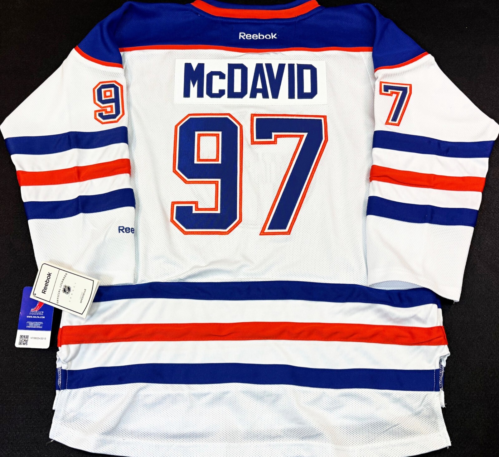 Reebok - NHL　Edmonton Oilers　パーカー　レディスＬ　青　USA古着 Reebok - NHL Edmonton Oilers パーカー レディスL 青 USA古着