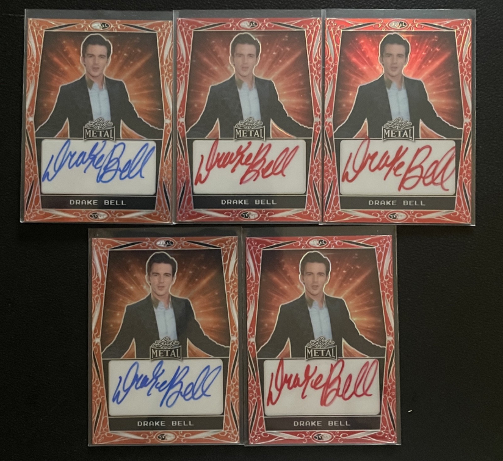 2024 Leaf Metal Platinum Red #MIDB1 Drake Bell Auto Autograph Lot Of 5 #1