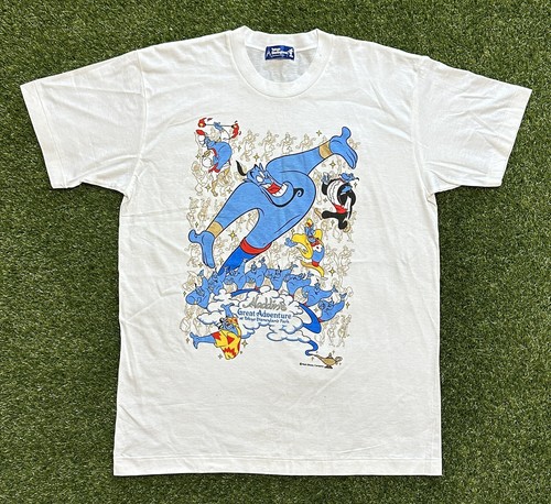 1*9様 Disney Aladdin 90s Tシャツ Vintage 90s Disney Aladdin T-shirt All Over Print Sz M Genie