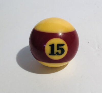 Vtg #15 Burgundy Striped Single Individual Pool Ball Billiard 2 1/4  Replacement