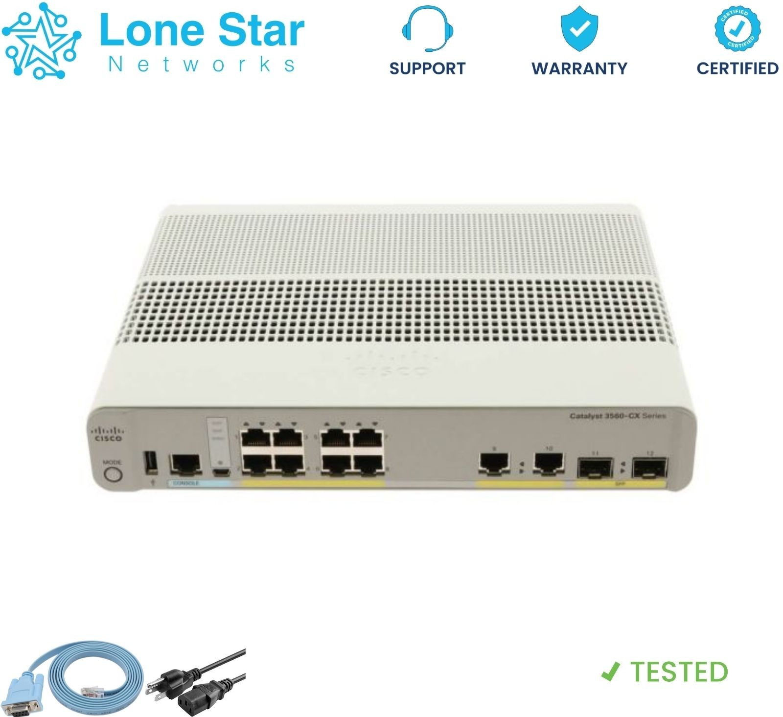 ルーター・ネットワーク機器 Cisco WS-C3560CX-8PC-S WS-C3560CX-8PC-S Price, Cisco Catalyst 8 Port PoE Switch